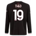Maglia AC Milan Theo 19 Divisa Prima 2022/23 Manica Lunga