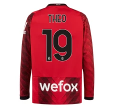 Maglia AC Milan Theo 19 Divisa Prima 2023/24 Manica Lunga Maglia AC Milan Theo 19 Divisa Prima 2023/24 Manica Lunga