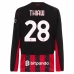Maglia AC Milan Thiaw 28 Divisa Prima 2025/26 Manica Lunga