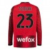 Maglia AC Milan Tomori 23 Divisa Prima 2023/24 Manica Lunga
