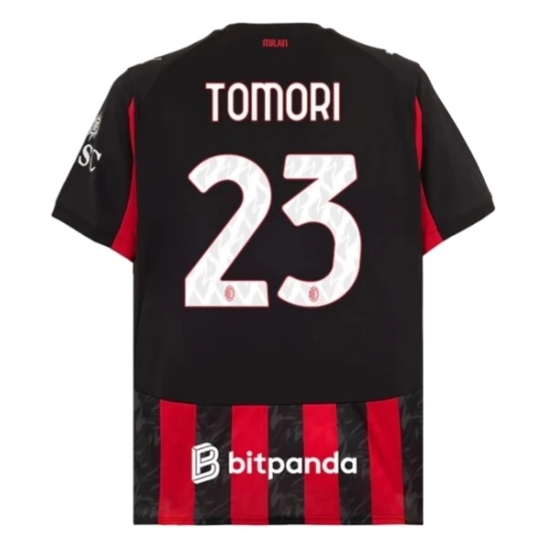 Maglia AC Milan Tomori 23 Divisa Prima 2025/26 Maglia AC Milan Tomori 23 Divisa Prima 2025/26