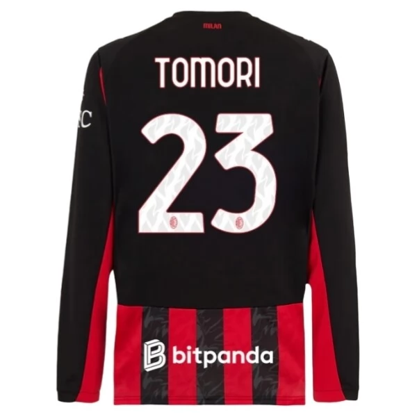 Maglia AC Milan Tomori 23 Divisa Prima 2025/26 Manica Lunga Maglia AC Milan Tomori 23 Divisa Prima 2025/26 Manica Lunga