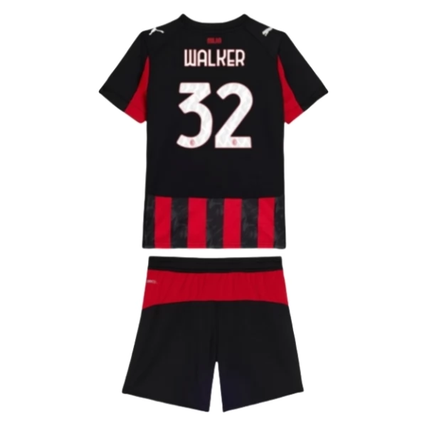 Maglia AC Milan Walker 32 Bambino Divisa Prima 2025/26 Maglia AC Milan Walker 32 Bambino Divisa Prima 2025/26