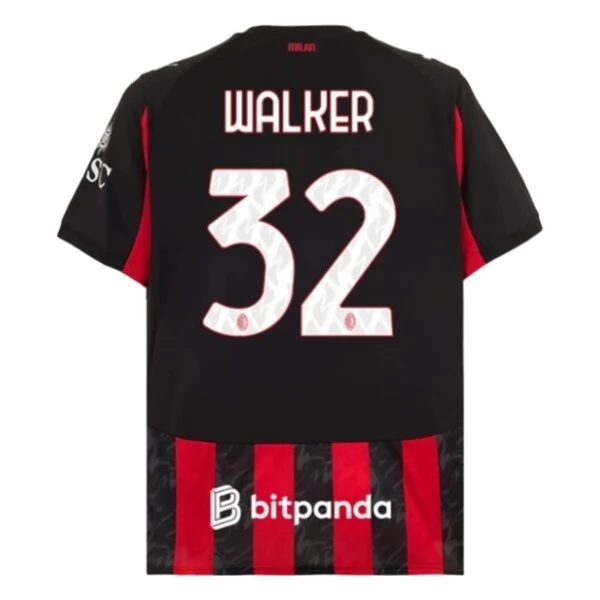 Maglia AC Milan Walker 32 Divisa Prima 2025/26 Maglia AC Milan Walker 32 Divisa Prima 2025/26