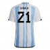 Maglia Argentina Dybala 21 Divisa Prima 2022