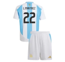 Maglia Argentina L.Martinez 22 Bambino Divisa Prima Copa América 2024