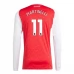 Maglia Arsenal Martinelli 11 Divisa Prima 2025/26 Manica Lunga