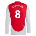 Maglia Arsenal Ødegaard 8 Divisa Prima 2024/25 Manica Lunga