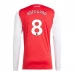Maglia Arsenal Ødegaard 8 Divisa Prima 2025/26 Manica Lunga