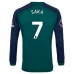 Maglia Arsenal Saka 7 Divisa Terza 2023/24 Manica Lunga