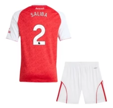 Maglia Arsenal Saliba 2 Bambino Divisa Prima 2025/26