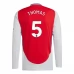Maglia Arsenal Thomas 5 Divisa Prima 2024/25 Manica Lunga