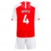 Maglia Arsenal White 4 Bambino Divisa Prima 2023/24