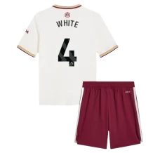 Maglia Arsenal White 4 Bambino Divisa Terza 2025/26