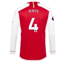 Maglia Arsenal White 4 Divisa Prima 2023/24 Manica Lunga