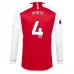 Maglia Arsenal White 4 Divisa Prima 2023/24 Manica Lunga