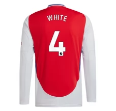 Maglia Arsenal White 4 Divisa Prima 2024/25 Manica Lunga