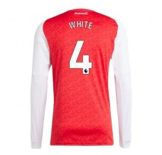Maglia Arsenal White 4 Divisa Prima 2025/26 Manica Lunga