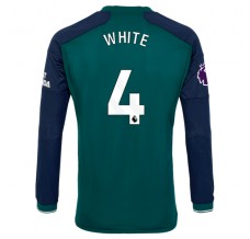 Maglia Arsenal White 4 Divisa Terza 2023/24 Manica Lunga