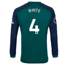 Maglia Arsenal White 4 Divisa Terza 2023/24 Manica Lunga
