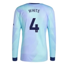 Maglia Arsenal White 4 Divisa Terza 2024/25 Manica Lunga