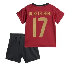 Maglia Belgio De Ketelaere 17 Bambino Divisa Prima Euro 2024