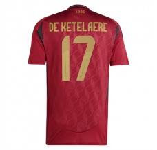Maglia Belgio De Ketelaere 17 Divisa Prima Euro 2024