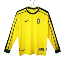 Maglia Brasile Divisa Prima Retro 1998 Manica Lunga