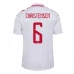 Maglia Danimarca Christensen 6 Divisa Trasferta Euro 2024