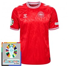 Maglia Danimarca Divisa Prima Euro 2024 Patch
