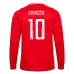 Maglia Danimarca Eriksen 10 Divisa Prima 2024 Manica Lunga