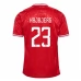 Maglia Danimarca Højbjerg 23 Divisa Prima Euro 2024