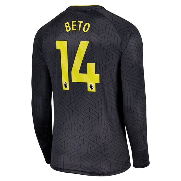 Maglia Everton FC Beto 14 Divisa Trasferta 2024 25 Manica Lunga
