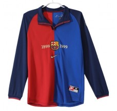 Maglia FC Barcelona Divisa Prima Centenary Retro 1999-00 Manica Lunga