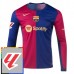 Maglia FC Barcelona Divisa Prima With La Liga Patch 2024/25 Manica Lunga