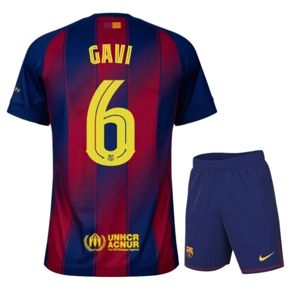 Maglia FC Barcelona Gavi 6 Kit Gara Home Bambino 2025/26 Maglia FC Barcelona Gavi 6 Kit Gara Home Bambino 2025/26