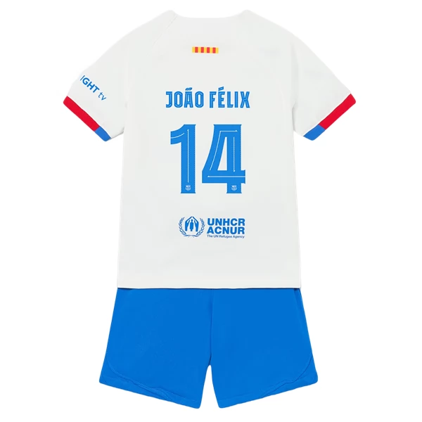 Maglia FC Barcelona João Félix 14 Bambino Divisa Trasferta 2023/24 Maglia FC Barcelona João Félix 14 Bambino Divisa Trasferta 2023/24
