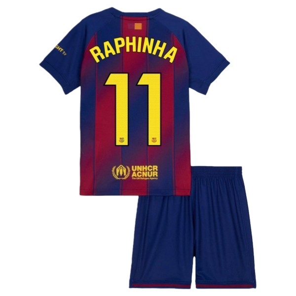 Maglia FC Barcelona Raphinha 11 Kit Gara Home Bambino 2025/26 Maglia FC Barcelona Raphinha 11 Kit Gara Home Bambino 2025/26