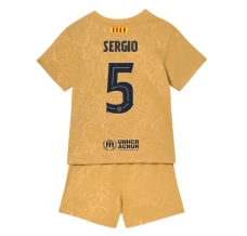 Maglia FC Barcelona Sergio 5 Bambino Divisa Trasferta 2022/23