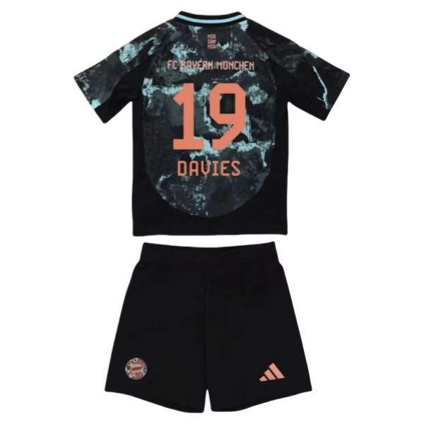 Maglia FC Bayern München Davies 19 Bambino Divisa Trasferta 2024/25 Maglia FC Bayern München Davies 19 Bambino Divisa Trasferta 2024/25