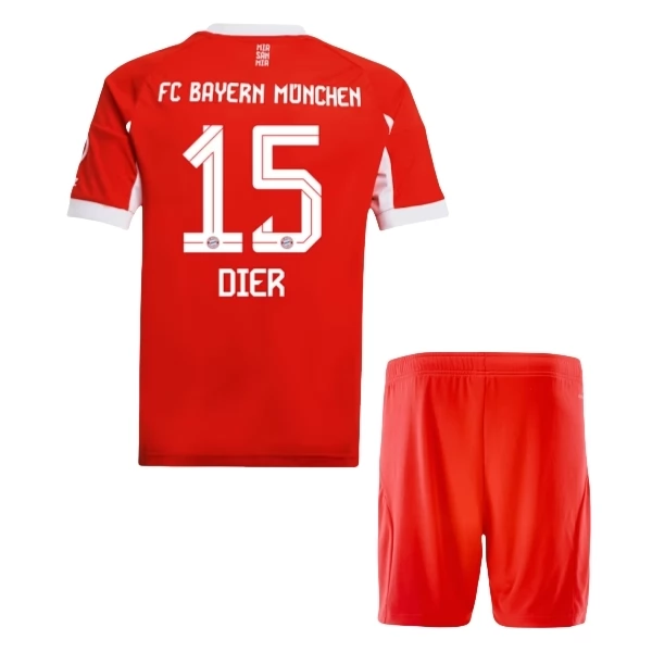 Maglia FC Bayern München Dier 15 Bambino Divisa Prima 2025/26 Maglia FC Bayern München Dier 15 Bambino Divisa Prima 2025/26