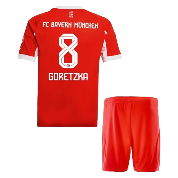 Maglia FC Bayern München Goretzka 8 Bambino Divisa Prima 2025/26 Maglia FC Bayern München Goretzka 8 Bambino Divisa Prima 2025/26