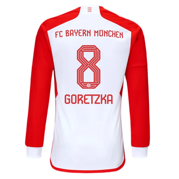 Maglia FC Bayern München Goretzka 8 Divisa Prima 2023/24 Manica Lunga Maglia FC Bayern München Goretzka 8 Divisa Prima 2023/24 Manica Lunga