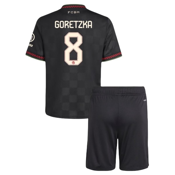 Maglia FC Bayern München Goretzka 8 Kit Gara Third Bambino 2025/26 Maglia FC Bayern München Goretzka 8 Kit Gara Third Bambino 2025/26