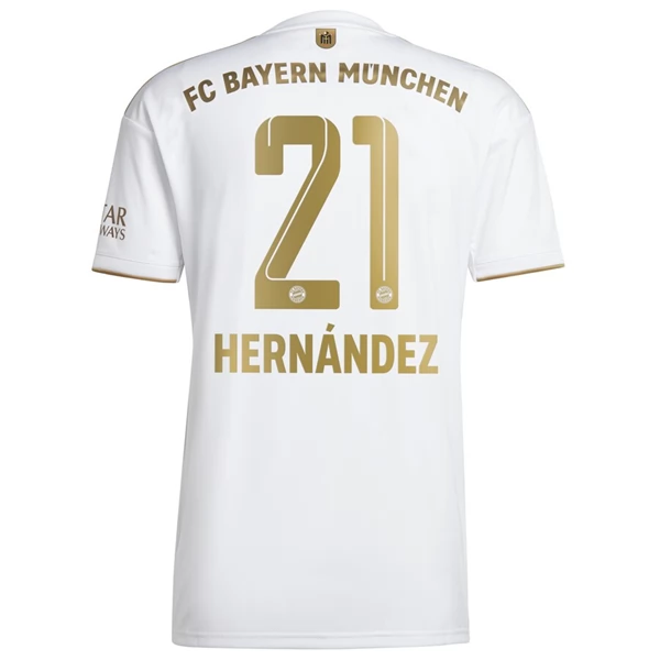 Maglia FC Bayern München Hernandez 21 Divisa Trasferta 2022/23 Maglia FC Bayern München Hernandez 21 Divisa Trasferta 2022/23