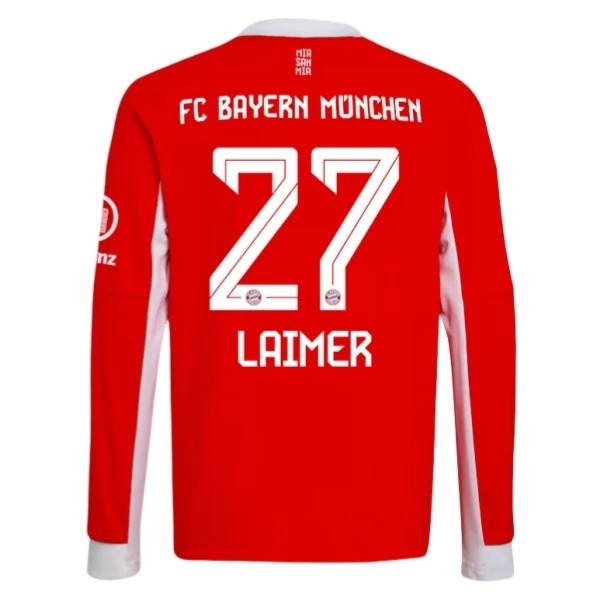 Maglia FC Bayern München Laimer 27 Divisa Prima 2025/26 Manica Lunga Maglia FC Bayern München Laimer 27 Divisa Prima 2025/26 Manica Lunga