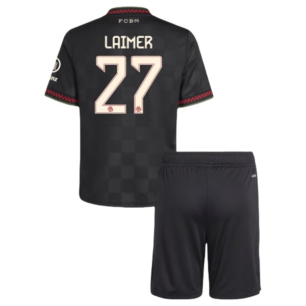Maglia FC Bayern München Laimer 27 Kit Gara Third Bambino 2025/26 Maglia FC Bayern München Laimer 27 Kit Gara Third Bambino 2025/26