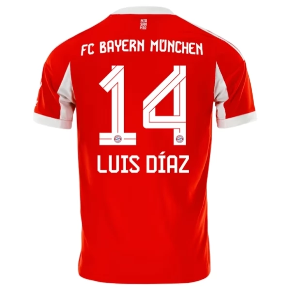 Maglia FC Bayern München Luis Díaz 14 Divisa Prima 2025/26 Maglia FC Bayern München Luis Díaz 14 Divisa Prima 2025/26