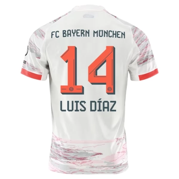 Maglia FC Bayern München Luis Díaz 14 Divisa Trasferta 2025/26 Maglia FC Bayern München Luis Díaz 14 Divisa Trasferta 2025/26