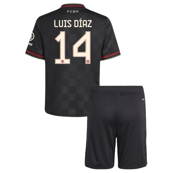 Maglia FC Bayern München Luis Díaz 14 Kit Gara Third Bambino 2025/26 Maglia FC Bayern München Luis Díaz 14 Kit Gara Third Bambino 2025/26